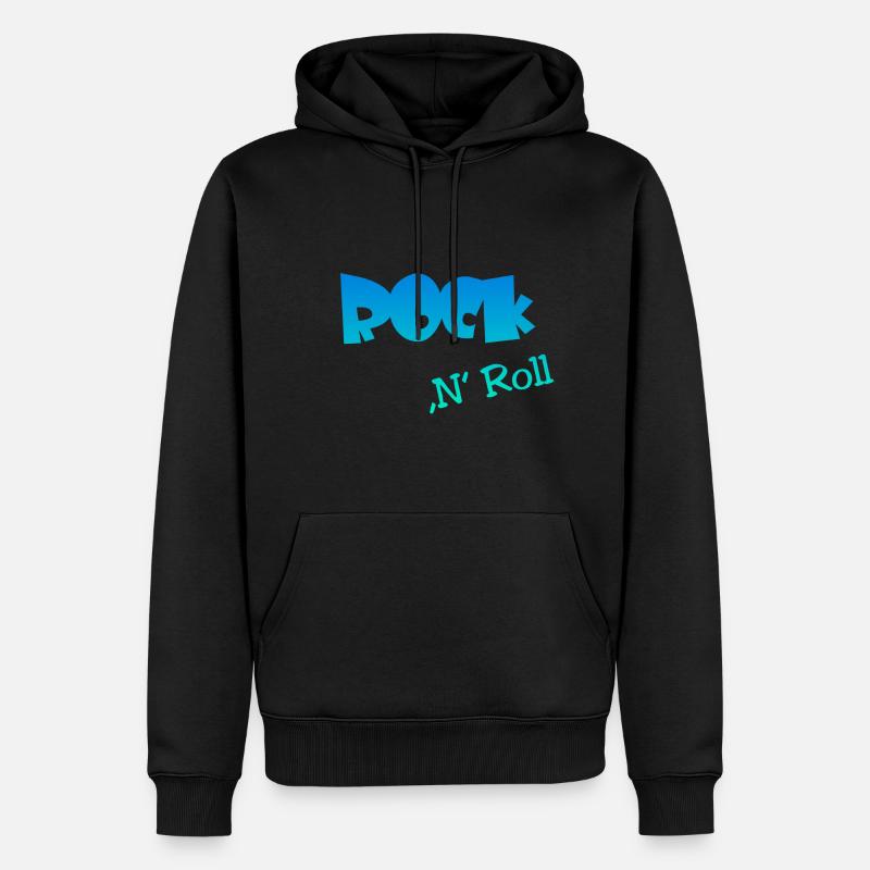 Rock n Roll - Männer Premium Bio Hoodie - Schwarz