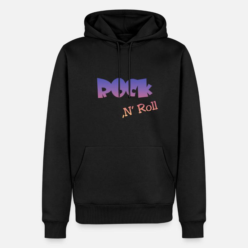 Rock n Roll - Männer Premium Bio Hoodie - Schwarz
