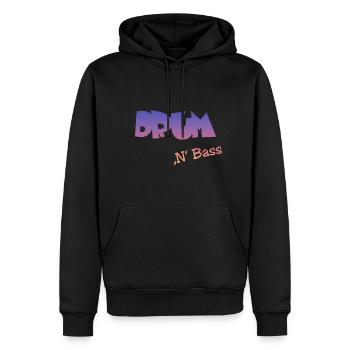 Drum n Bass DNB - Männer Premium Bio Hoodie - Schwarz - Vorne - Nico (187cm)