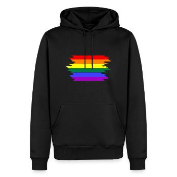 LGBT - Männer Premium Bio Hoodie - Schwarz - Vorne - Nico (187cm)
