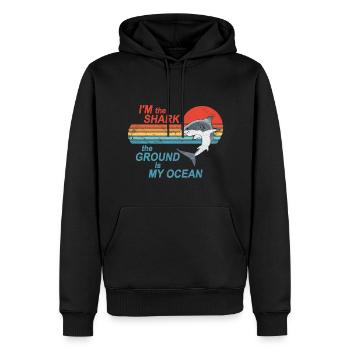 BJJ Jiu Jitsu Hai - Männer Premium Bio Hoodie - Schwarz - Vorne - Nico (187cm)
