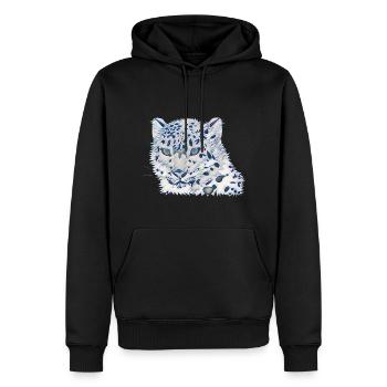 Leopard - Männer Premium Bio Hoodie - Schwarz - Vorne - Nico (187cm)