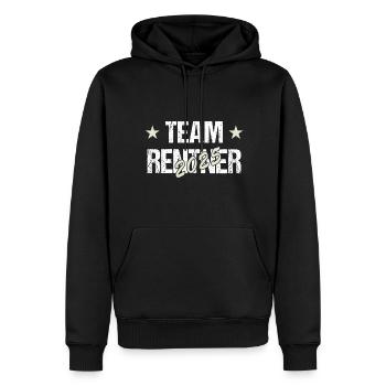 Team Rentner 2025 - Männer Premium Bio Hoodie - Schwarz - Vorne - Nico (187cm)