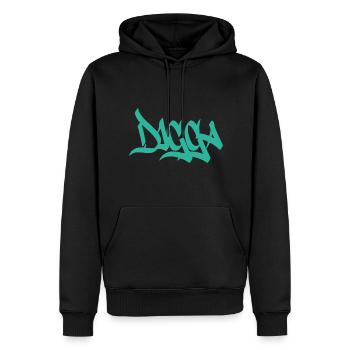 Digga - Männer Premium Bio Hoodie - Schwarz - Vorne - Nico (187cm)