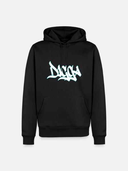Digga - Männer Premium Bio Hoodie - Schwarz