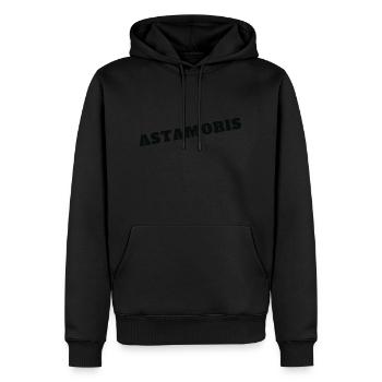 Astamoris.Gents dialect Chemises - Sweat à capuche Premium bio Homme - noir - Devant - Nico (187cm)