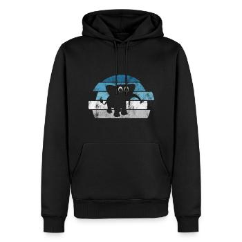 Elefanten Elefant für Kinder - Männer Premium Bio Hoodie - Schwarz - Vorne - Nico (187cm)