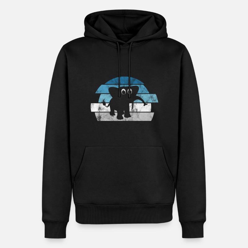 Eléphant éléphant pour enfants - Sweat à capuche Premium bio Homme - noir