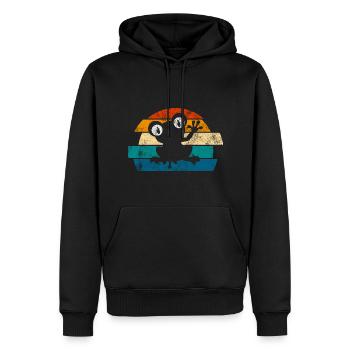 Frosch Frösche Geschenk für Kinder Lustig Witzig - Männer Premium Bio Hoodie - Schwarz - Vorne - Nico (187cm)