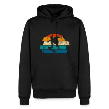 Skateboarder Skateboard Skater Skate Skateing - Sweat à capuche Premium bio Homme - noir - Devant - Nico (187cm)