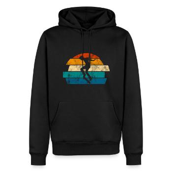 Skateboarder Skateboard Skater Skate Skateing - Sweat à capuche Premium bio Homme - noir - Devant - Nico (187cm)