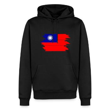 Taiwan - Männer Premium Bio Hoodie - Schwarz - Vorne - Nico (187cm)