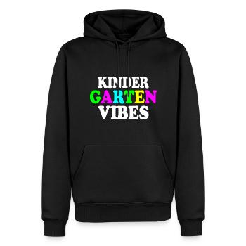 kindergarten vibes - Männer Premium Bio Hoodie - Schwarz - Vorne - Nico (187cm)