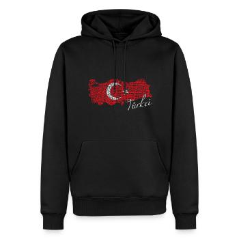 Türkei - Männer Premium Bio Hoodie - Schwarz - Vorne - Nico (187cm)