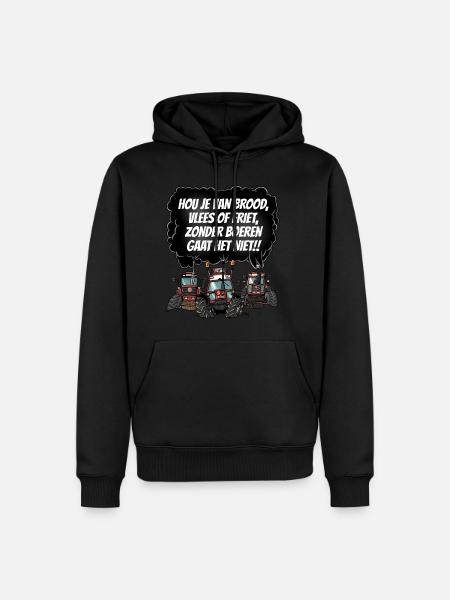 Brot T-Shirt 3x braun - Männer Premium Bio Hoodie - Schwarz