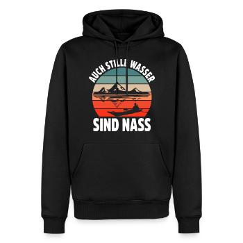 Kajak Geschenkidee Kanu Paddeln Kajakfahren - Männer Premium Bio Hoodie - Schwarz - Vorne - Nico (187cm)