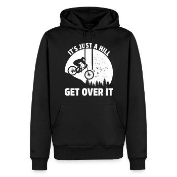 Mountain Bike Mtb Downhill Bike Cyclist Biker - Men’s Premium Organic Hoodie - black - Front - Nico (187cm)