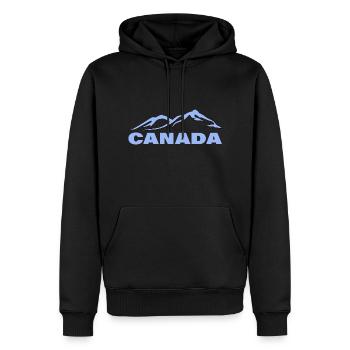 CANADA - Männer Premium Bio Hoodie - Schwarz - Vorne - Nico (187cm)