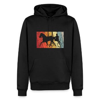 Trabrennen Pferd Pferde Trabrennsport Pferderennen - Männer Premium Bio Hoodie - Schwarz - Vorne - Nico (187cm)