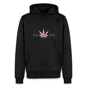 Kiffen Kiffer Stoner Weed Gras - Männer Premium Bio Hoodie - Schwarz - Vorne - Nico (187cm)