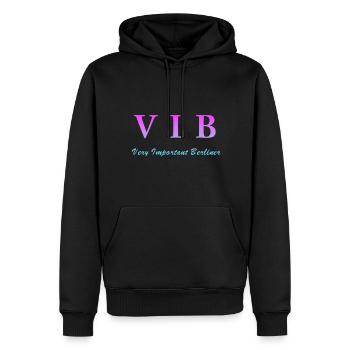 VIB - VIP _ very important Berliner - Männer Premium Bio Hoodie - Schwarz - Vorne - Nico (187cm)