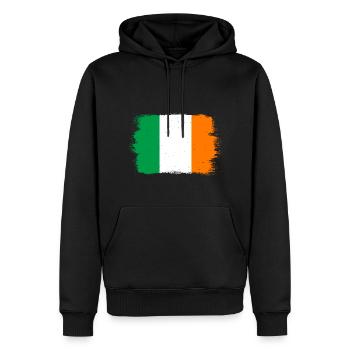 Drapeau irlandais Vintage Drapeau irlandais Dublin - Sweat à capuche Premium bio Homme - noir - Devant - Nico (187cm)