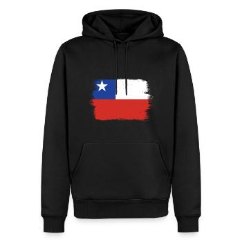 Chili Drapeau Amérique du Sud Drapeau Chili Vintage - Sweat à capuche Premium bio Homme - noir - Devant - Nico (187cm)