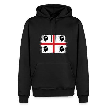 Sardinia Flag Sardinian Flag Sardegna Flag - Men’s Premium Organic Hoodie - black - Front - Nico (187cm)
