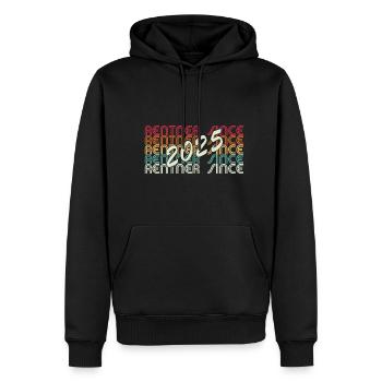 Rentner 2025 - Männer Premium Bio Hoodie - Schwarz - Vorne - Nico (187cm)