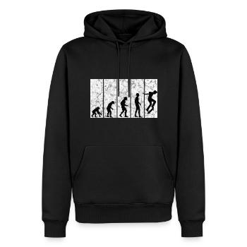 Evolution Skateboarder Skateboard Skater Skate - Männer Premium Bio Hoodie - Schwarz - Vorne - Nico (187cm)