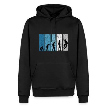 Evolution Skateboarder Skateboard Skater Skate - Männer Premium Bio Hoodie - Schwarz - Vorne - Nico (187cm)