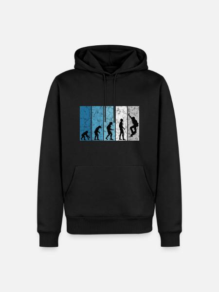 Evolution Skateboarder Skateboard Skater Skate - Men’s Premium Organic Hoodie - black