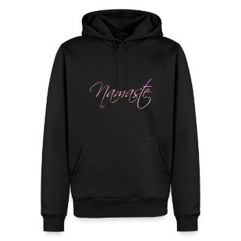 Namastge - Männer Premium Bio Hoodie - Schwarz - Vorne - Nico (187cm)