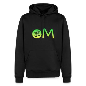 Om Namaste - Männer Premium Bio Hoodie - Schwarz - Vorne - Nico (187cm)