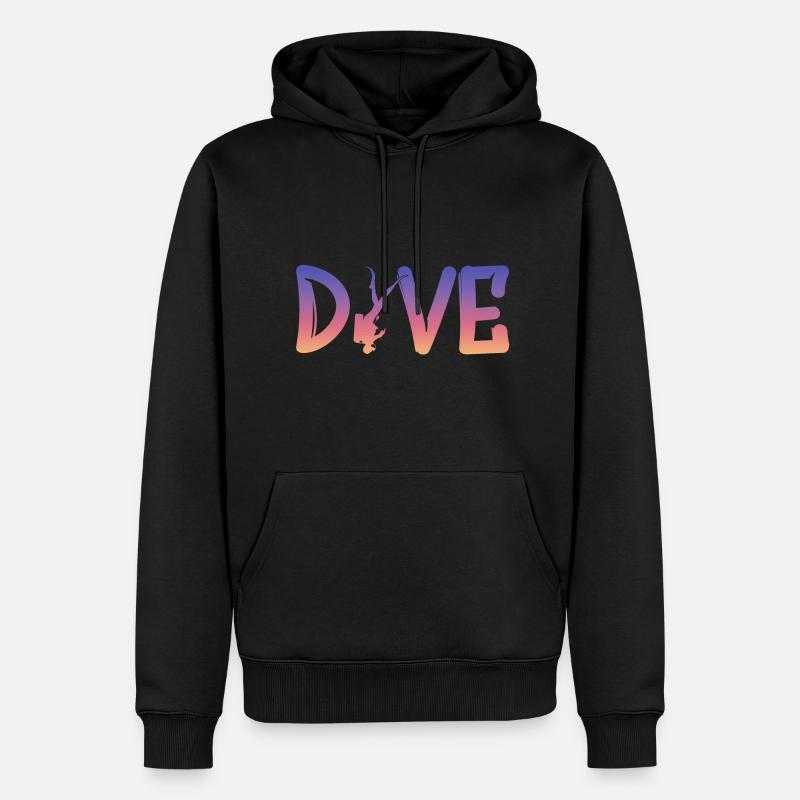 Dive, Diver, Scuba Diving - Männer Premium Bio Hoodie - Schwarz