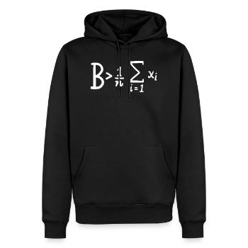 Be Greater Than Average T-Shirt Funny Math T-Shir - Männer Premium Bio Hoodie - Schwarz - Vorne - Nico (187cm)