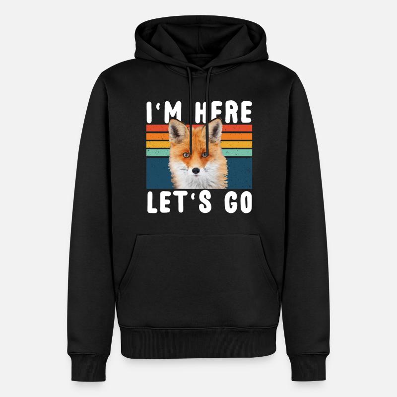 Fuchs - Männer Premium Bio Hoodie - Schwarz