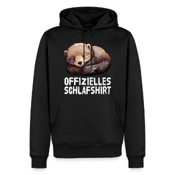 Chemise de nuit officielle American Mink Mink - Sweat à capuche Premium bio Homme - noir - Devant - Nico (187cm)