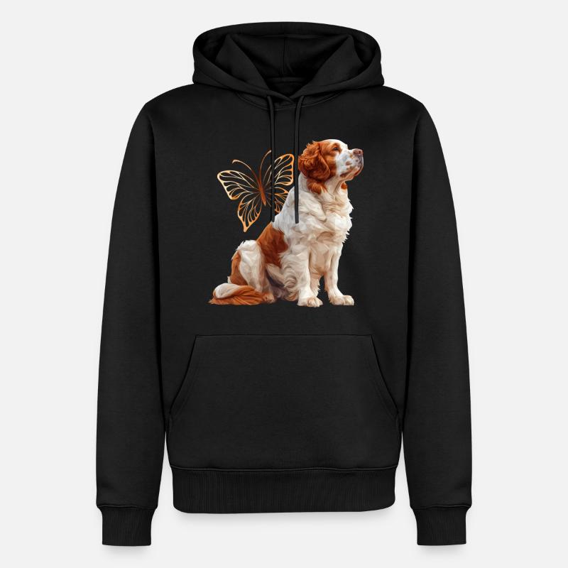 Épagneul Clumber - Sweat à capuche Premium bio Homme - noir