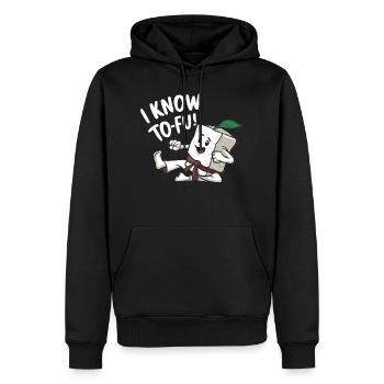 Tofu Lustiges - Männer Premium Bio Hoodie - Schwarz - Vorne - Nico (187cm)