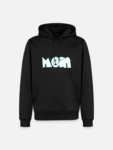 Moin moin - Männer Premium Bio Hoodie - Schwarz