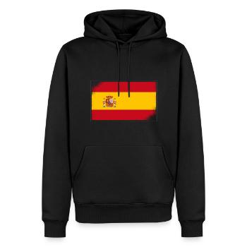 Spain Flag Vintage Spanish Flag Distressed Look - Men’s Premium Organic Hoodie - black - Front - Nico (187cm)