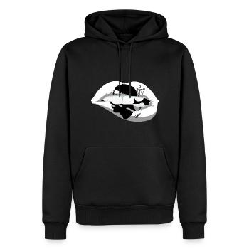 Corse Drapeau Corse Drapeau Corse Corse - Sweat à capuche Premium bio Homme - noir - Devant - Nico (187cm)
