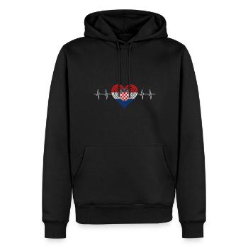 Kroatien Croatia - Männer Premium Bio Hoodie - Schwarz - Vorne - Nico (187cm)