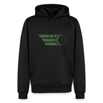 Unimog - Oldtimer - Offroad - Dispositif moteur universel - Sweat à capuche Premium bio Homme - noir - Devant - Nico (187cm)