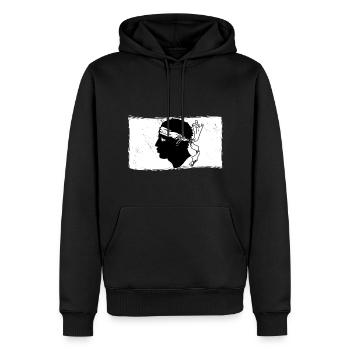 Korsika Flagge Korsika Fahne Corsica Korsischen - Männer Premium Bio Hoodie - Schwarz - Vorne - Nico (187cm)