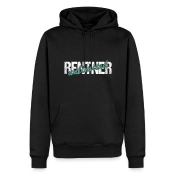 Rentner unlimited - Männer Premium Bio Hoodie - Schwarz - Vorne - Nico (187cm)