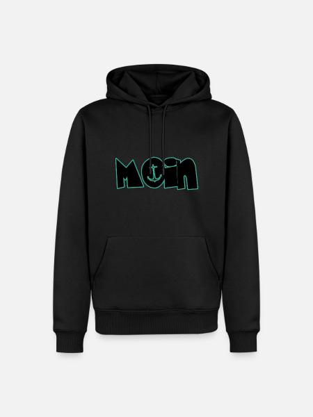 Moin - Männer Premium Bio Hoodie - Schwarz