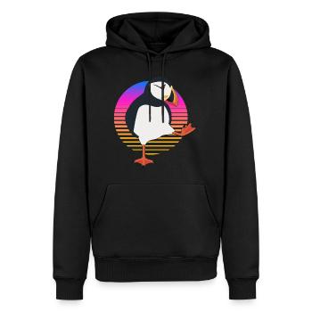 Papageientaucher Sonnenuntergang Papageientaucherv - Männer Premium Bio Hoodie - Schwarz - Vorne - Nico (187cm)