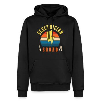 Electrician Squad Hobby Worker Electronic - Sweat à capuche Premium bio Homme - noir - Devant - Nico (187cm)